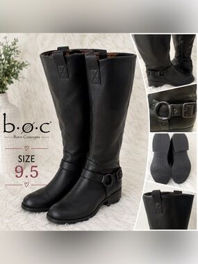 b.o.c. Born Concepts Black Knee High Riding Boots never worn Size 9.5